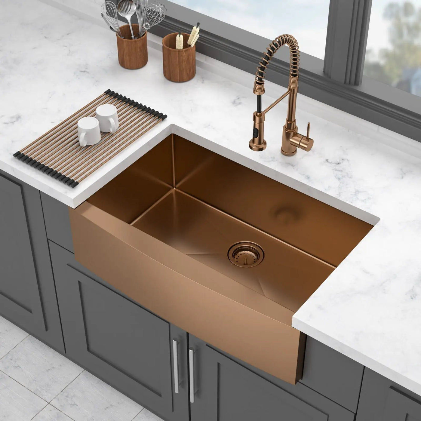 Farmhouse Kitchen Sink, Apron Front by HouseOfZazla