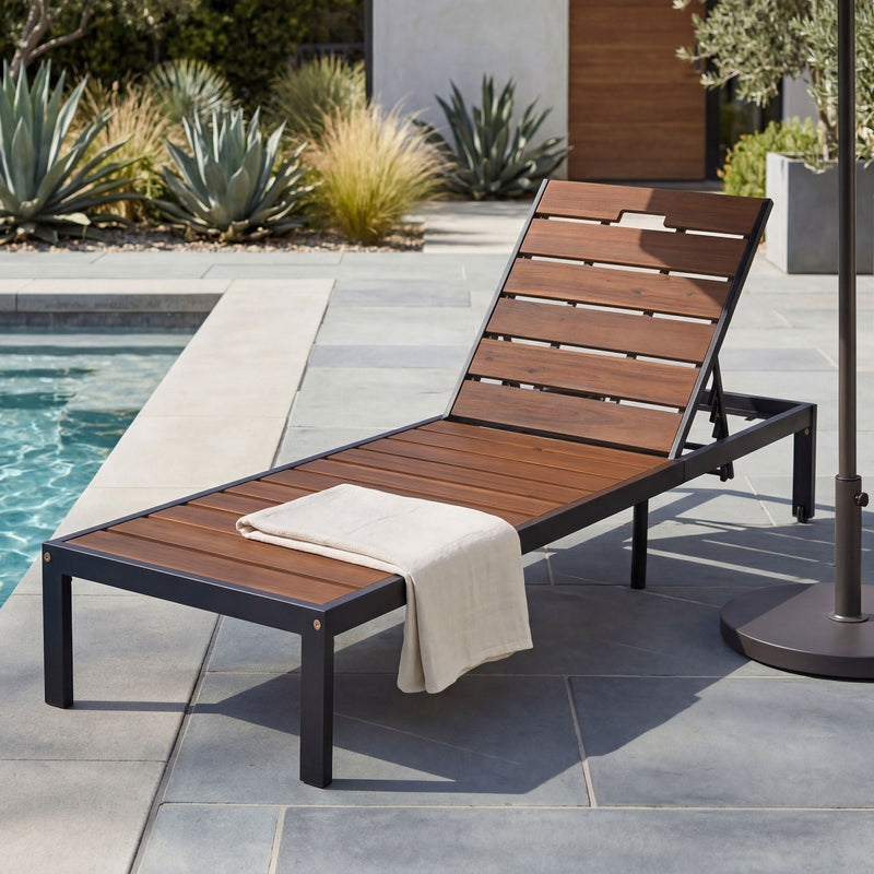 Outdoor Chaise With Adjustable Backrest by HouseOfZazla
