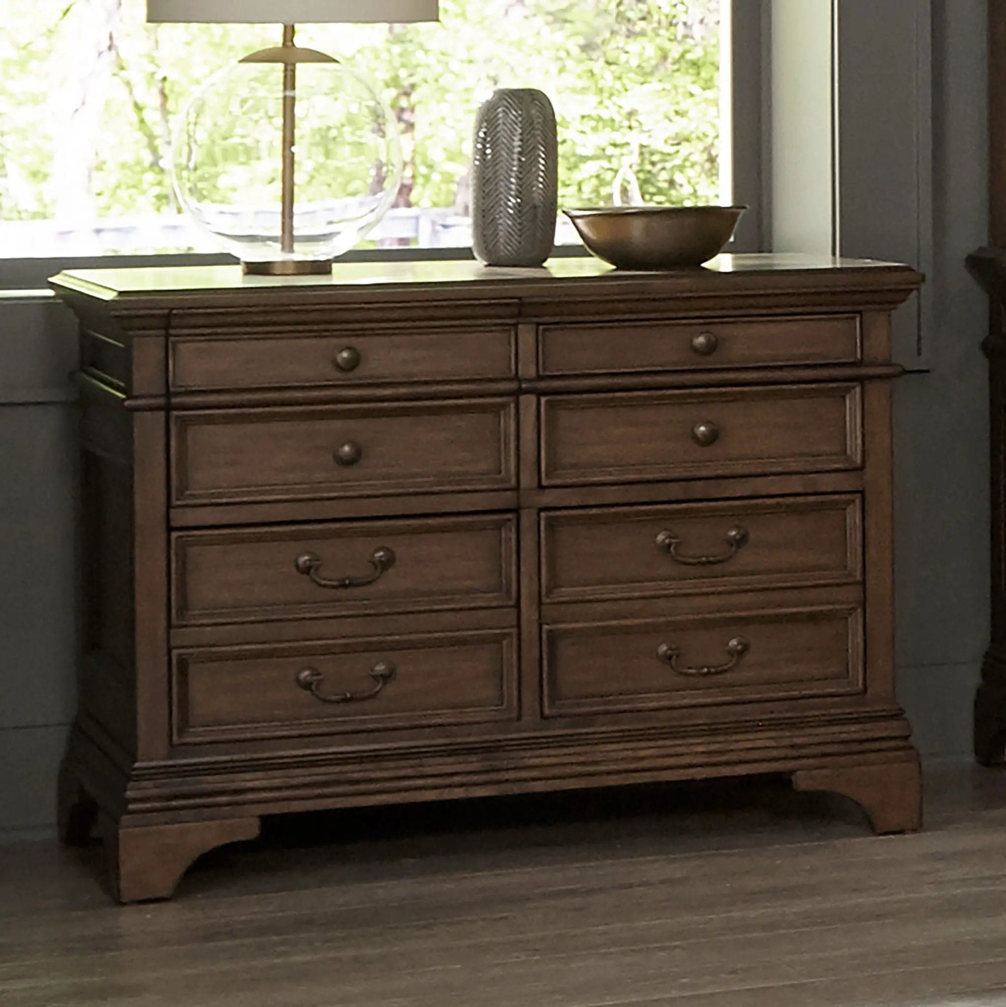 Hartshill 5-drawer Home Office File Cabinet Burnished Oak by Unique Piece Furniture