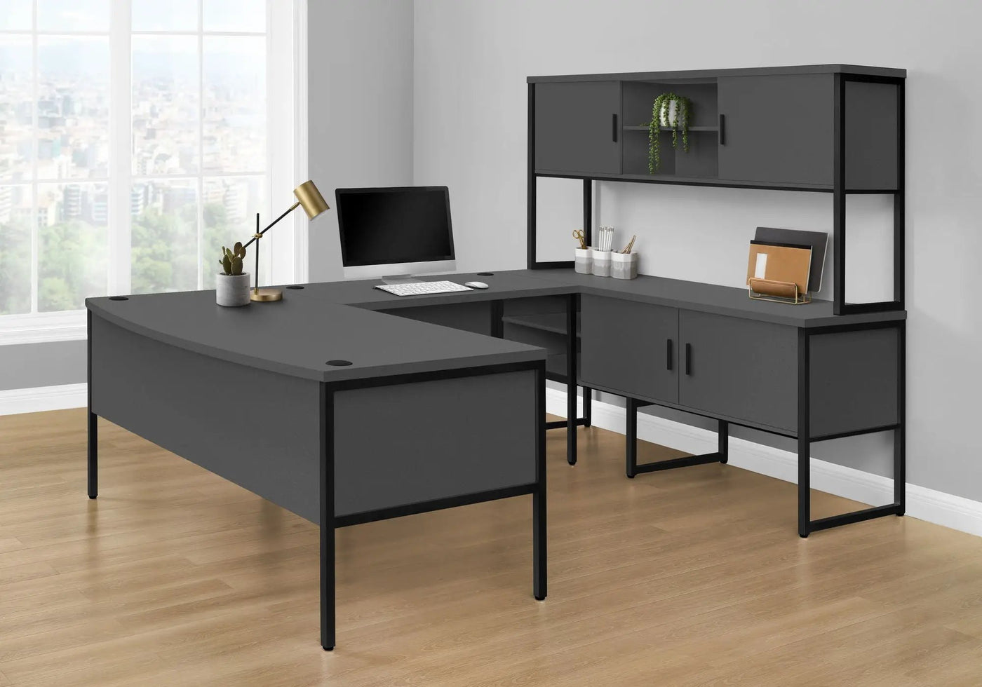 Computer Desk, Home Office, Commercial Grade, Contemporary & Modern by HouseOfZazla