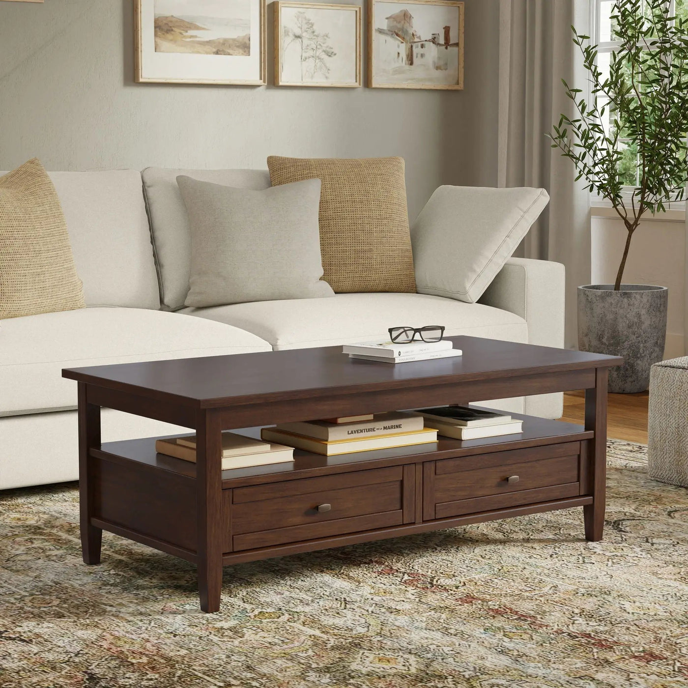 Warm Shaker - Coffee Table With Functional Storage by HouseOfZazla