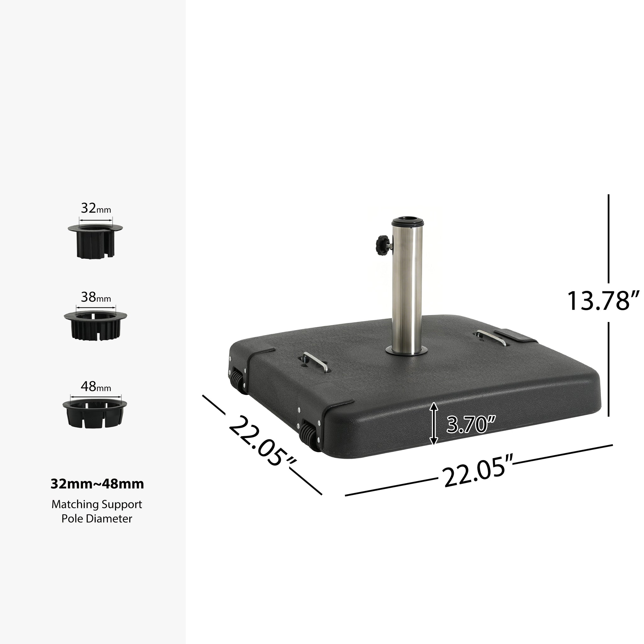 Malden Outdoor 114-pound Square Umbrella Base by HouseOfZazla