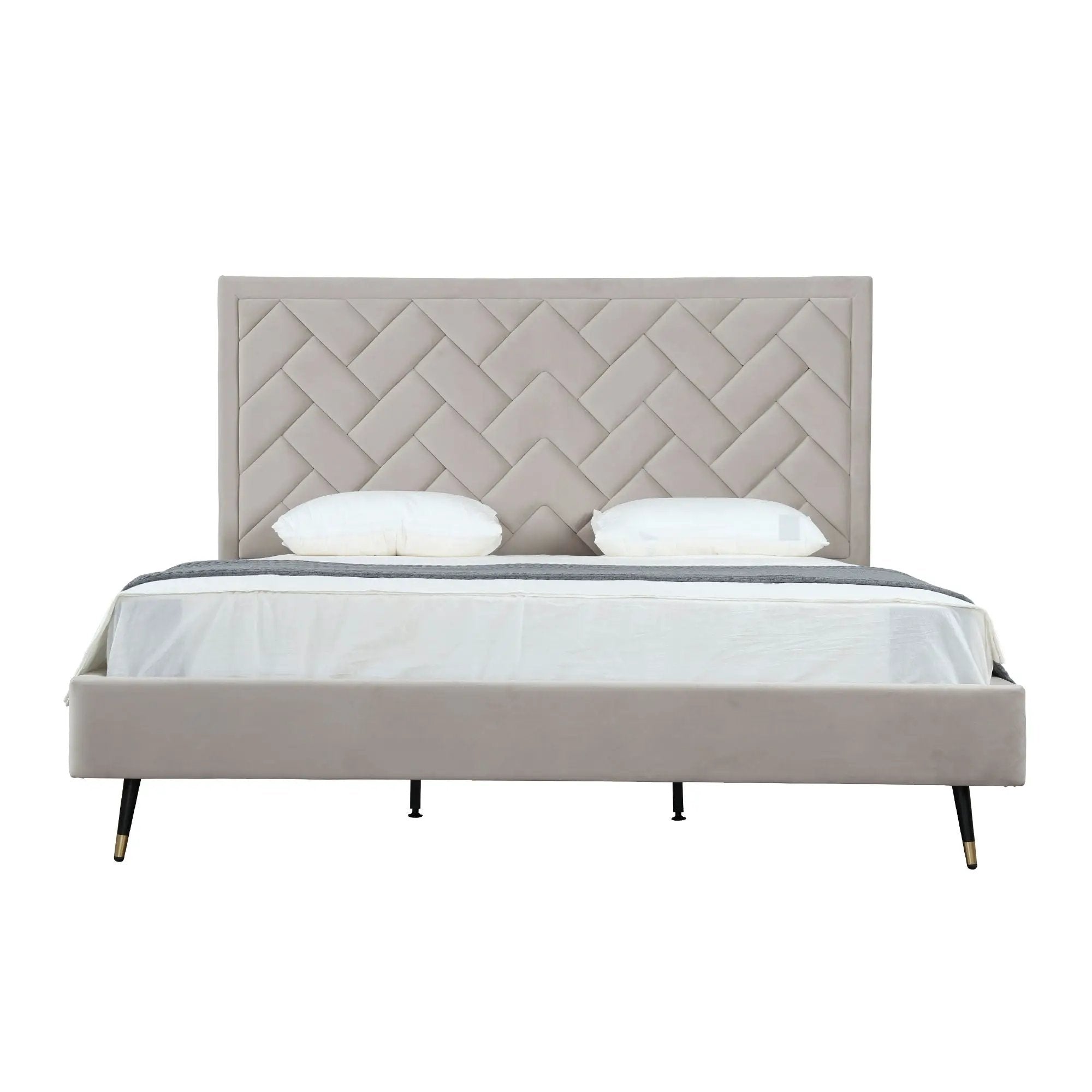 Crosby - Bed With Upholstered Headboard And Slats
