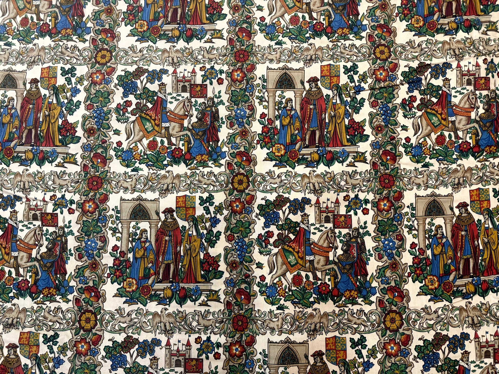 Vintage European Tapestry 4x4, Medievel Design by Jewel Rugs