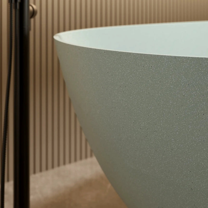 69'' Freestanding Bathtub Resin Stone Soaking Bathtub by HouseOfZazla
