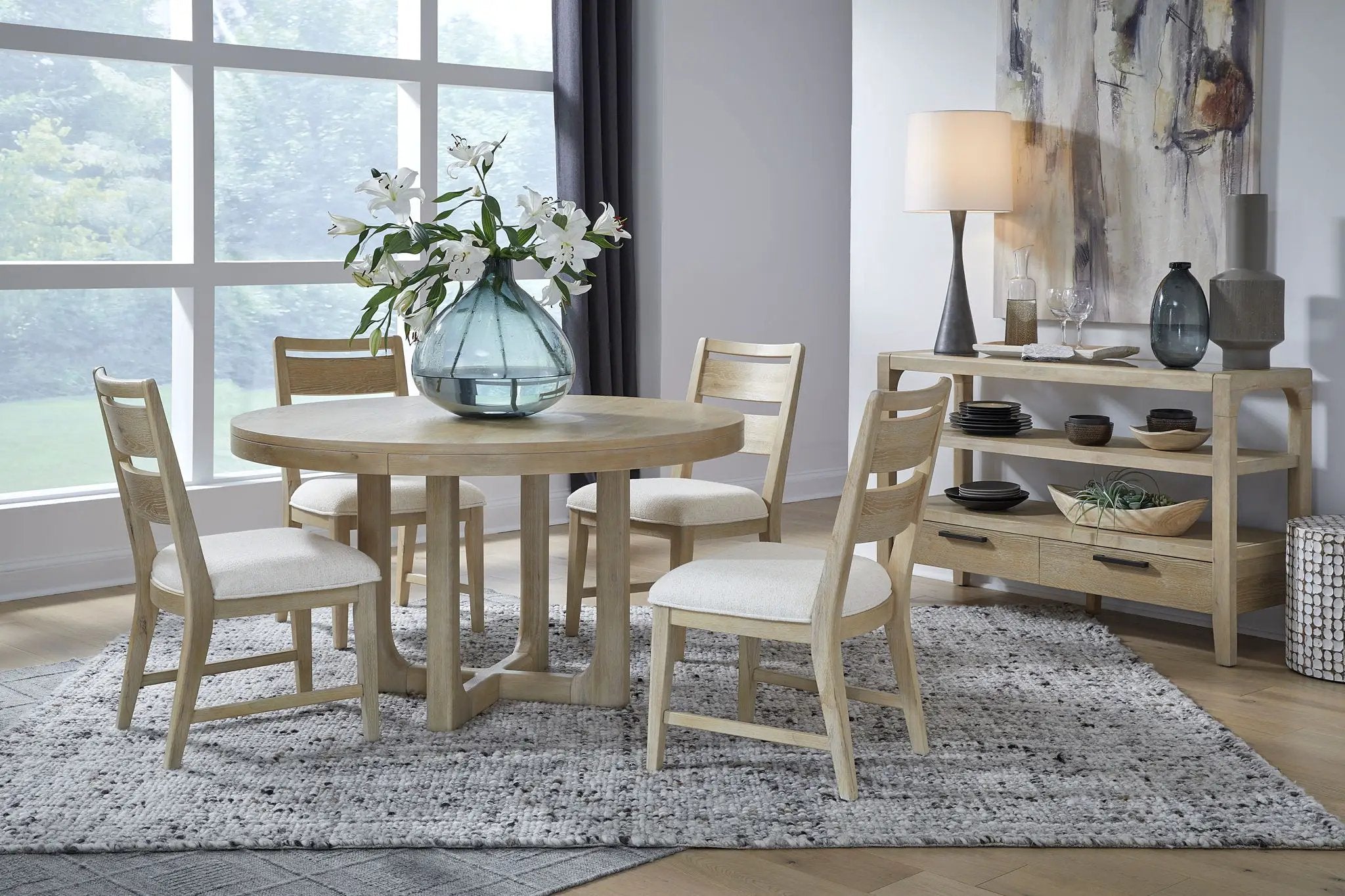 Somerset - Buffet Curio - Butternut and Omari Natural by Unique Piece Furniture
