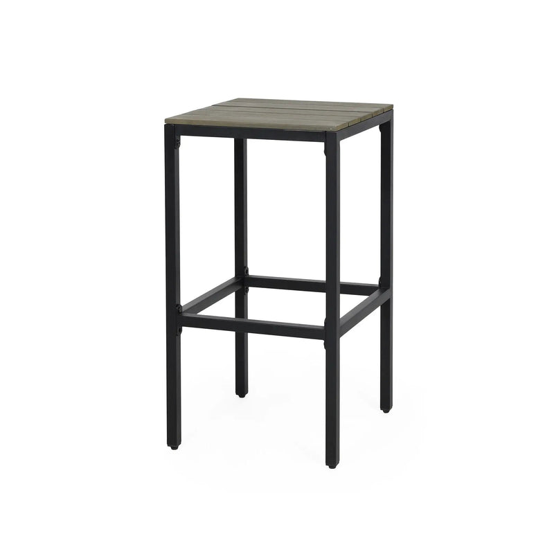 Outdoor Bar Stool With Slat Design And Metal Frame (Set of 2) by HouseOfZazla