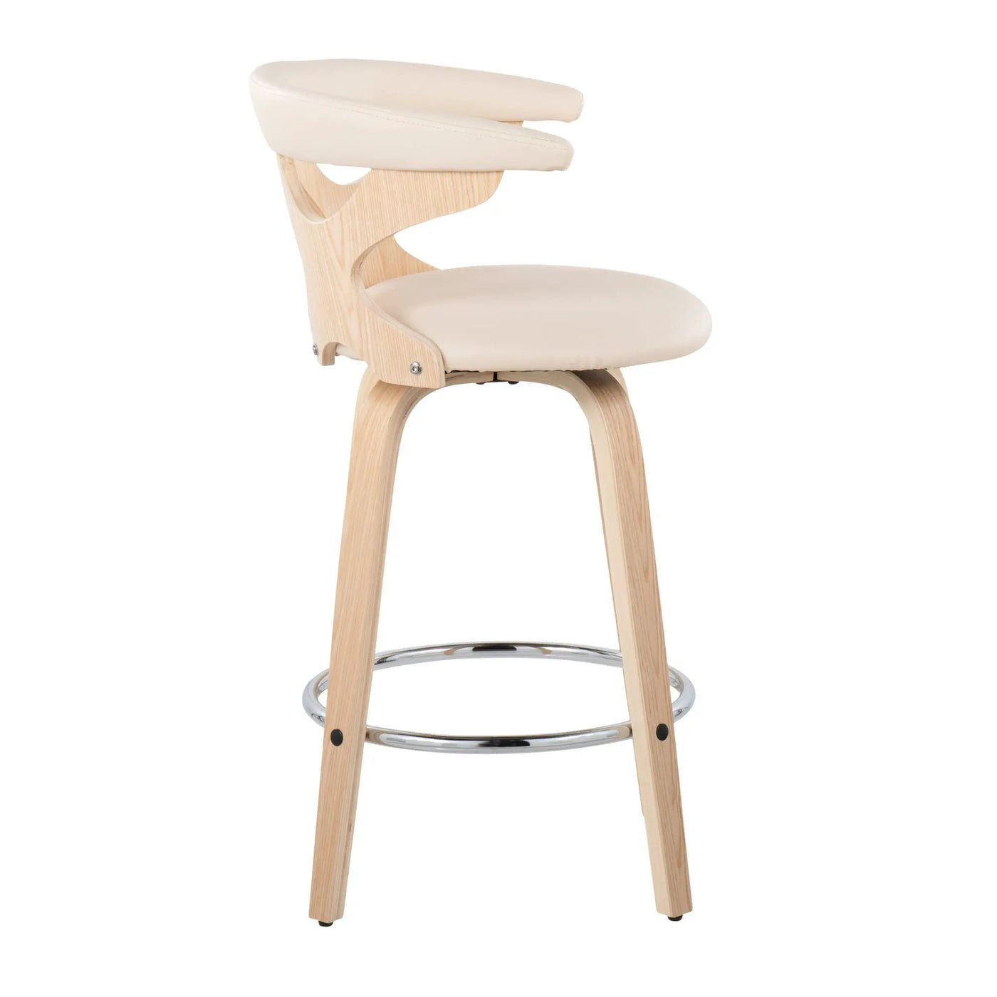 Gardenia - Mid Century Modern Fixed Height Counter Stool With Swivel (Set of 2) by HouseOfZazla