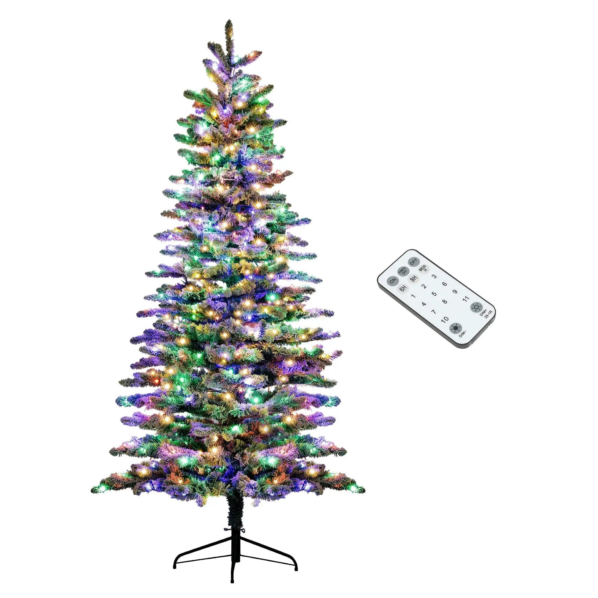 HOMCOM 7.5 ft Pre-Lit Mountain Pine Artificial Christmas Tree by HouseOfZazla