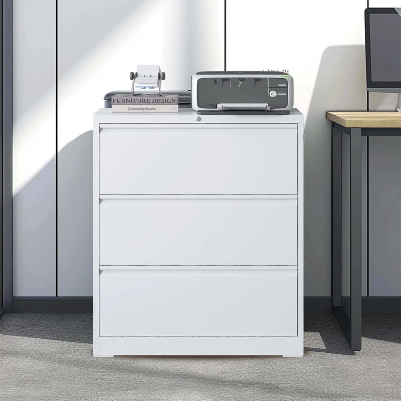 Premium Drawer Metal Lateral File Cabinet With Lock by Unique Piece Furniture