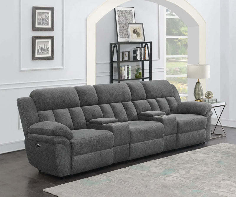 Bahrain 5-piece Power Home Theater Seating Charcoal by Unique Piece Furniture