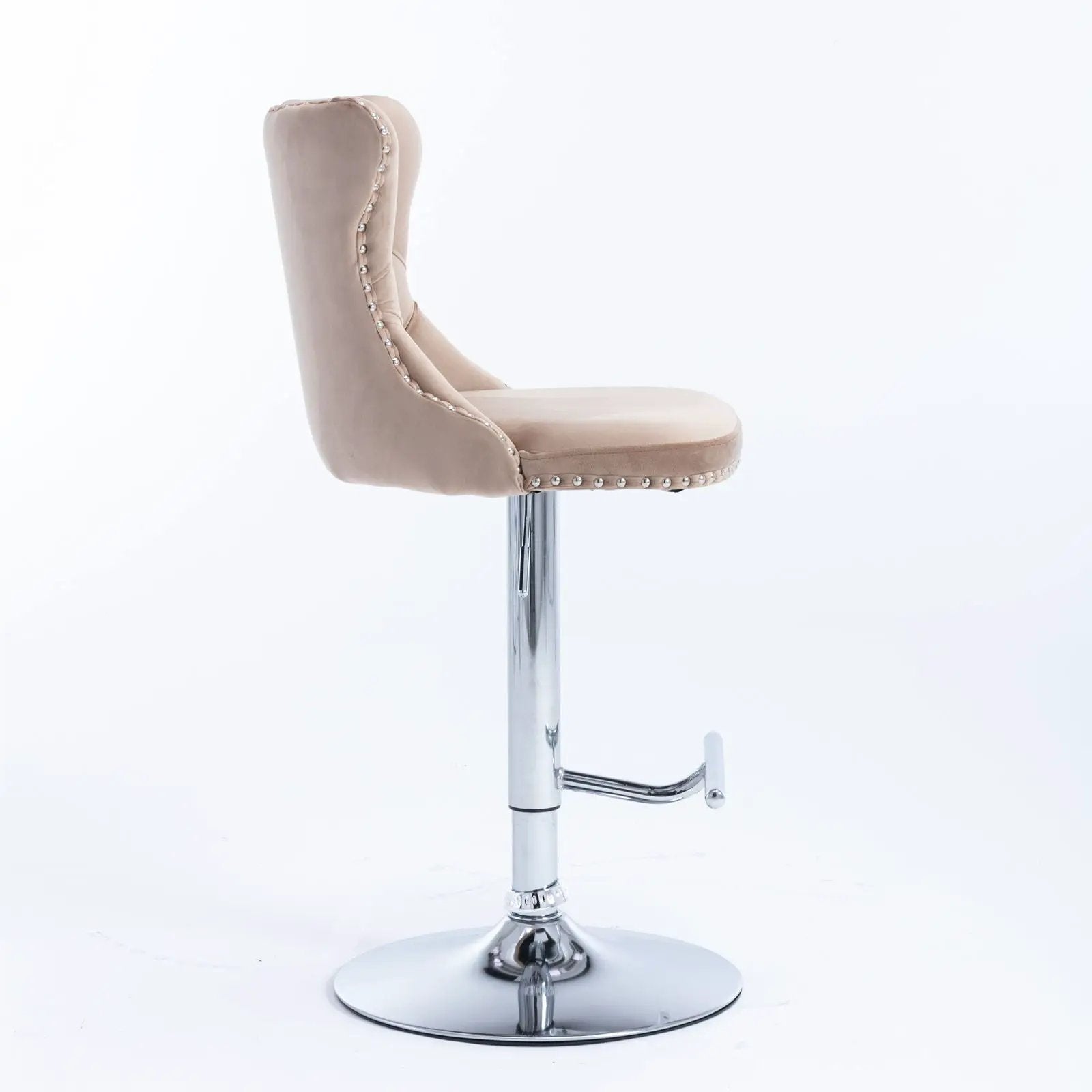 Swivel Barstools Adjusatble Seat Height From 25-33", Modern Upholstered Base Bar Stools With Backs Comfortable Tufted For Home Pub And Kitchen Island (Set of 2) by Unique Piece Furniture