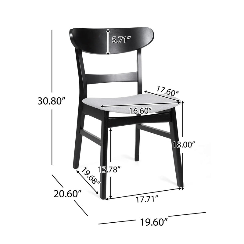 Mid Century Dining Chairs With Cushioned Seats And Wood Frame (Set of 2) by HouseOfZazla