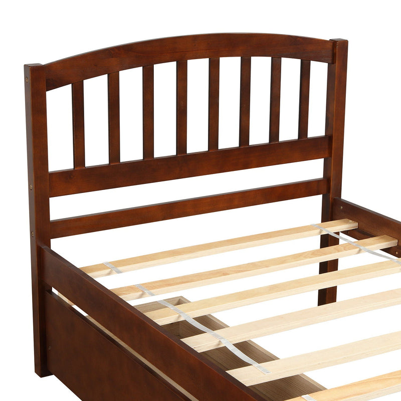 Platform Storage Bed Wood Bed Frame With Two Drawers And Headboard by HouseOfZazla