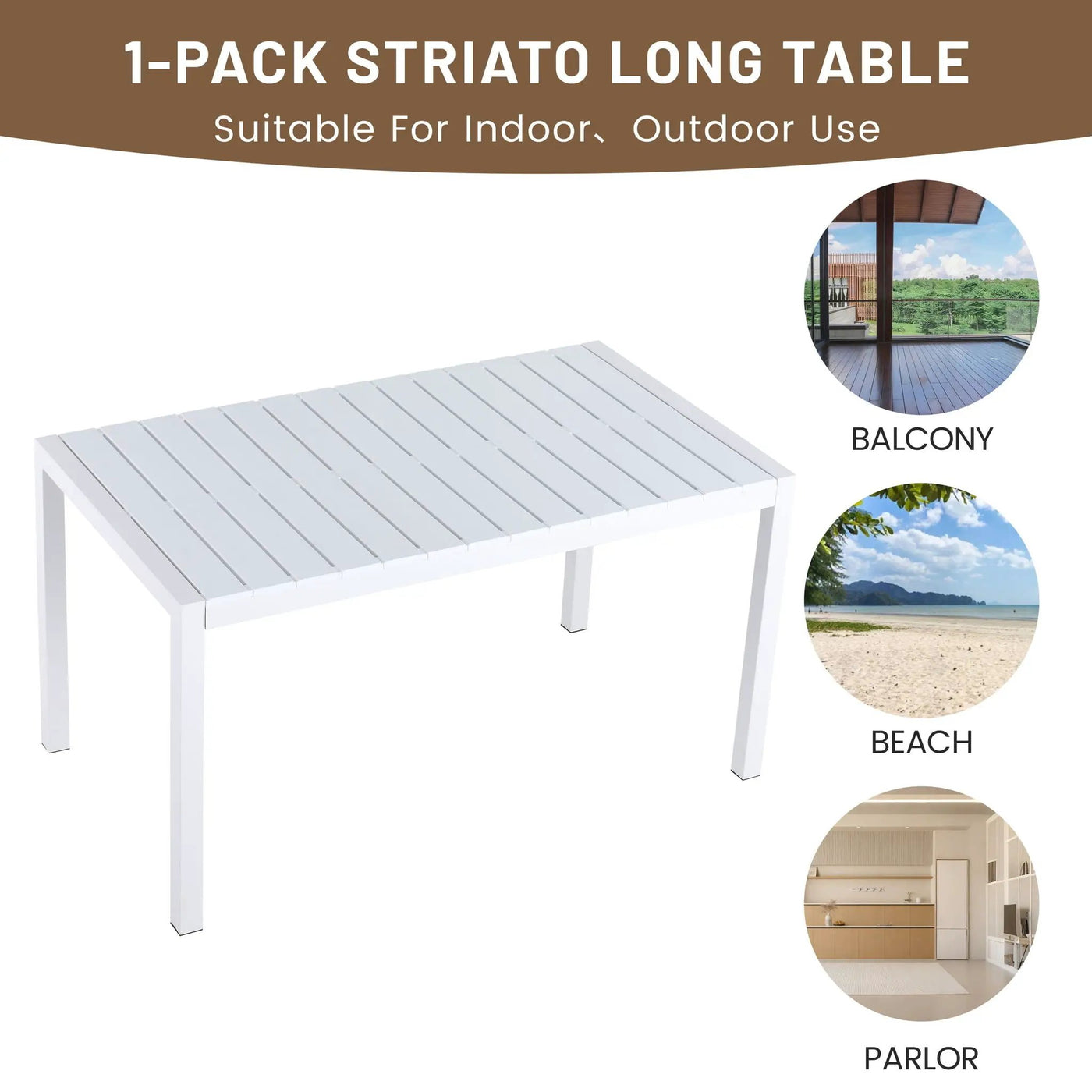 4 Piece Set Of Modern Striped Color- Blocking Single Chairs With Long Table by HouseOfZazla