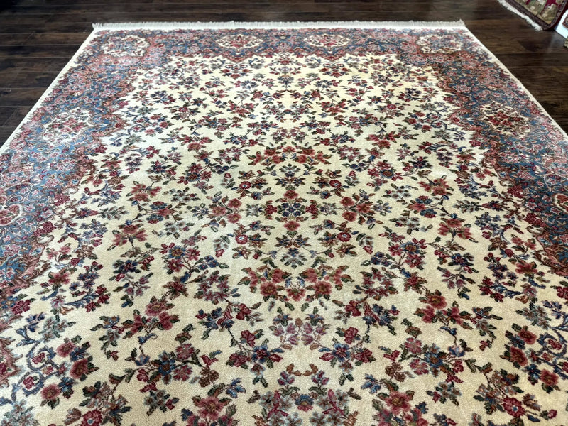 Karastan Rug 8.8 x 12 Ivory Kirman #788, Original 700 Series, Wool Karastan Carpet, Karastan Area Rug, Vintage Karastan, Living Room Rug by Jewel Rugs