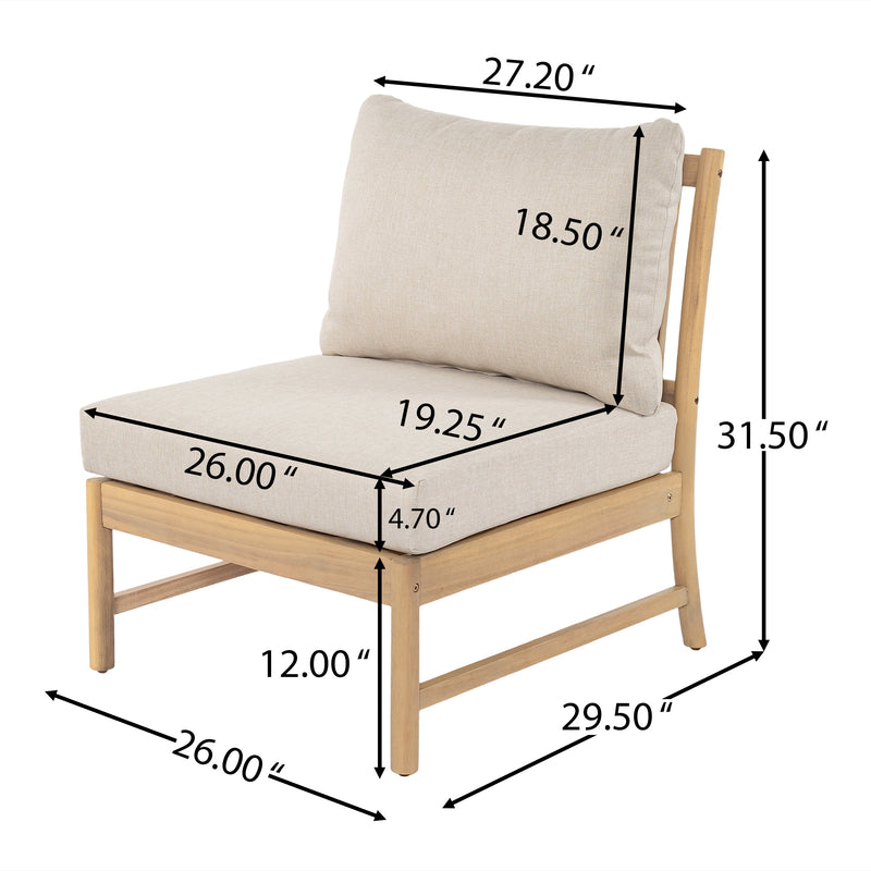 Casper Outdoor Armless Chair, photo 8 of 8