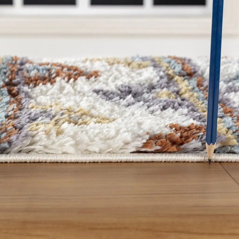 Loft Shag - 5' 3" X 7' Shaggy Area Rug - Multi - Polypropylene by HouseOfZazla