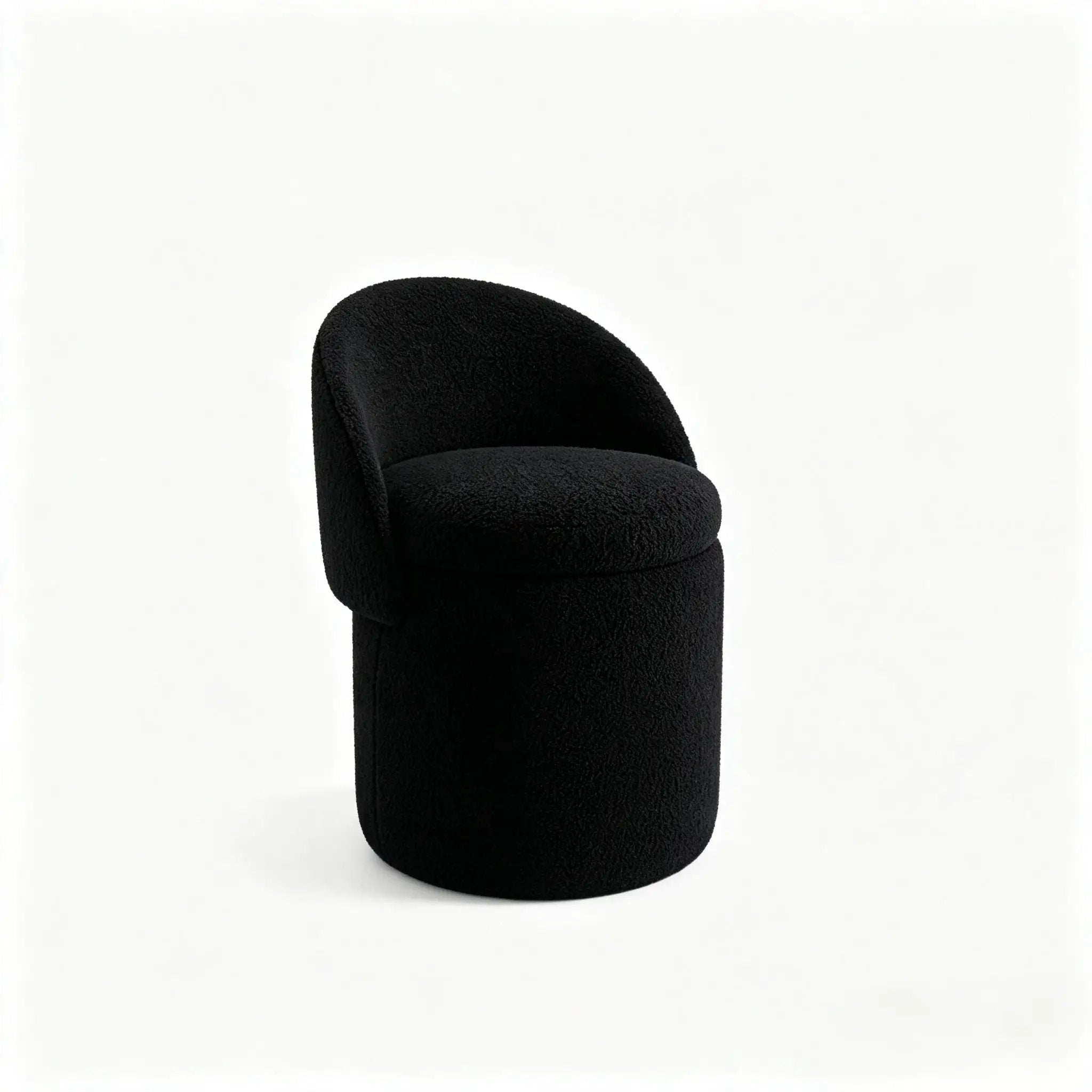 Upholstered Makeup Stool with Storage and Foldable Backrest by HouseOfZazla