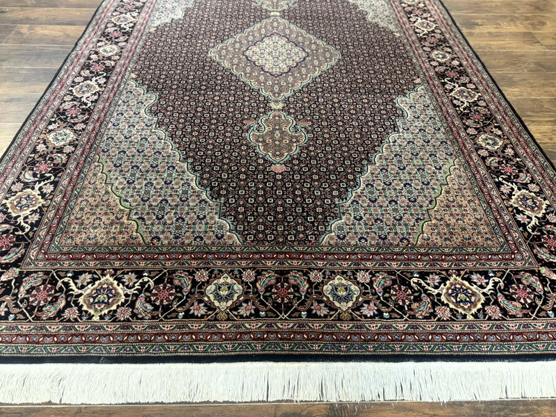 Sino Persian Rug 6x9, Herati Very Fine 400 KPSI, Black by Jewel Rugs