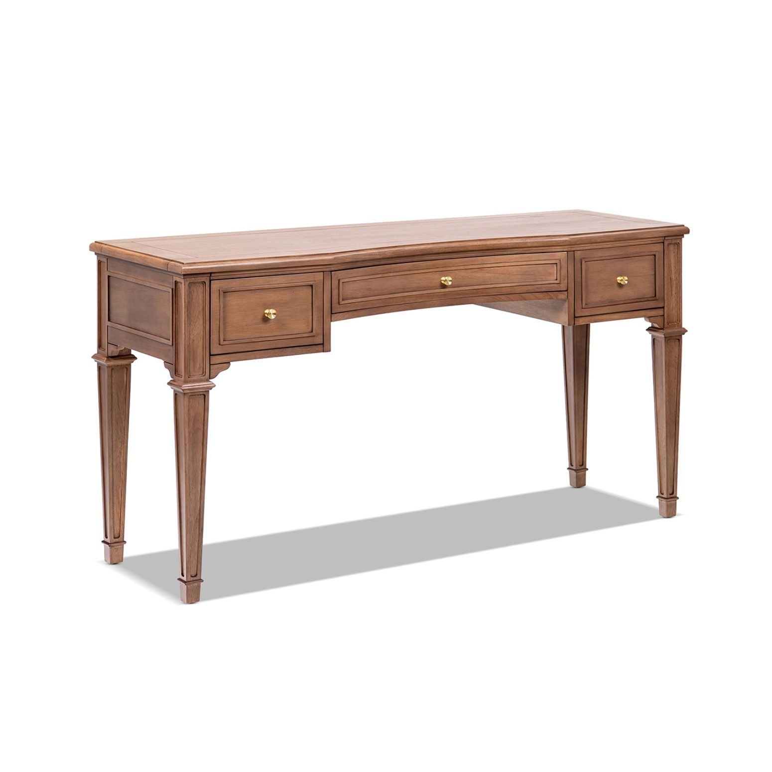 Dauphin - 3 Drawer Executive Desk - Brown by HouseOfZazla