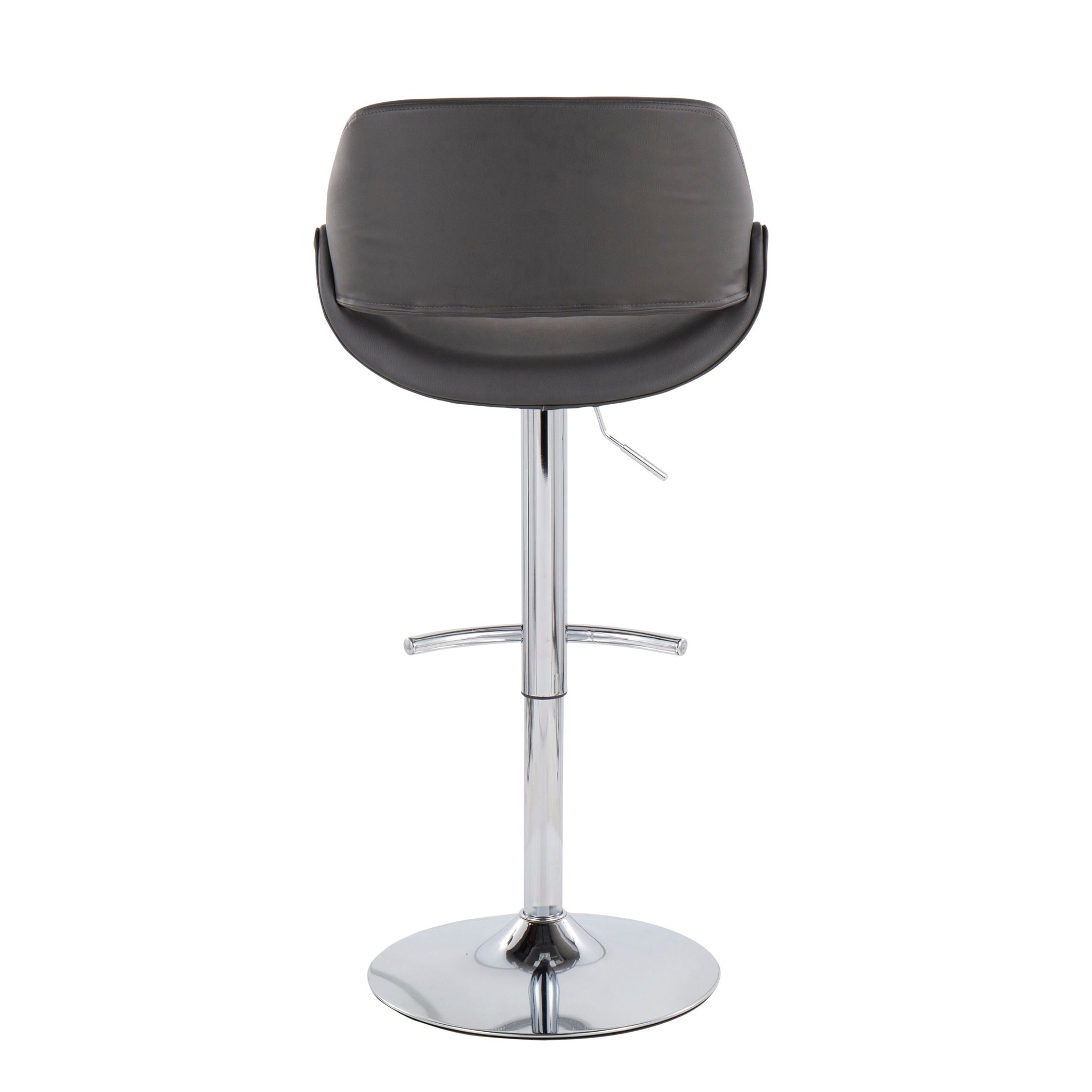 Fabrico - Contemporary Adjustable Bar Stool With Rounded T Footrest (Set of 2) by Unique Piece Furniture