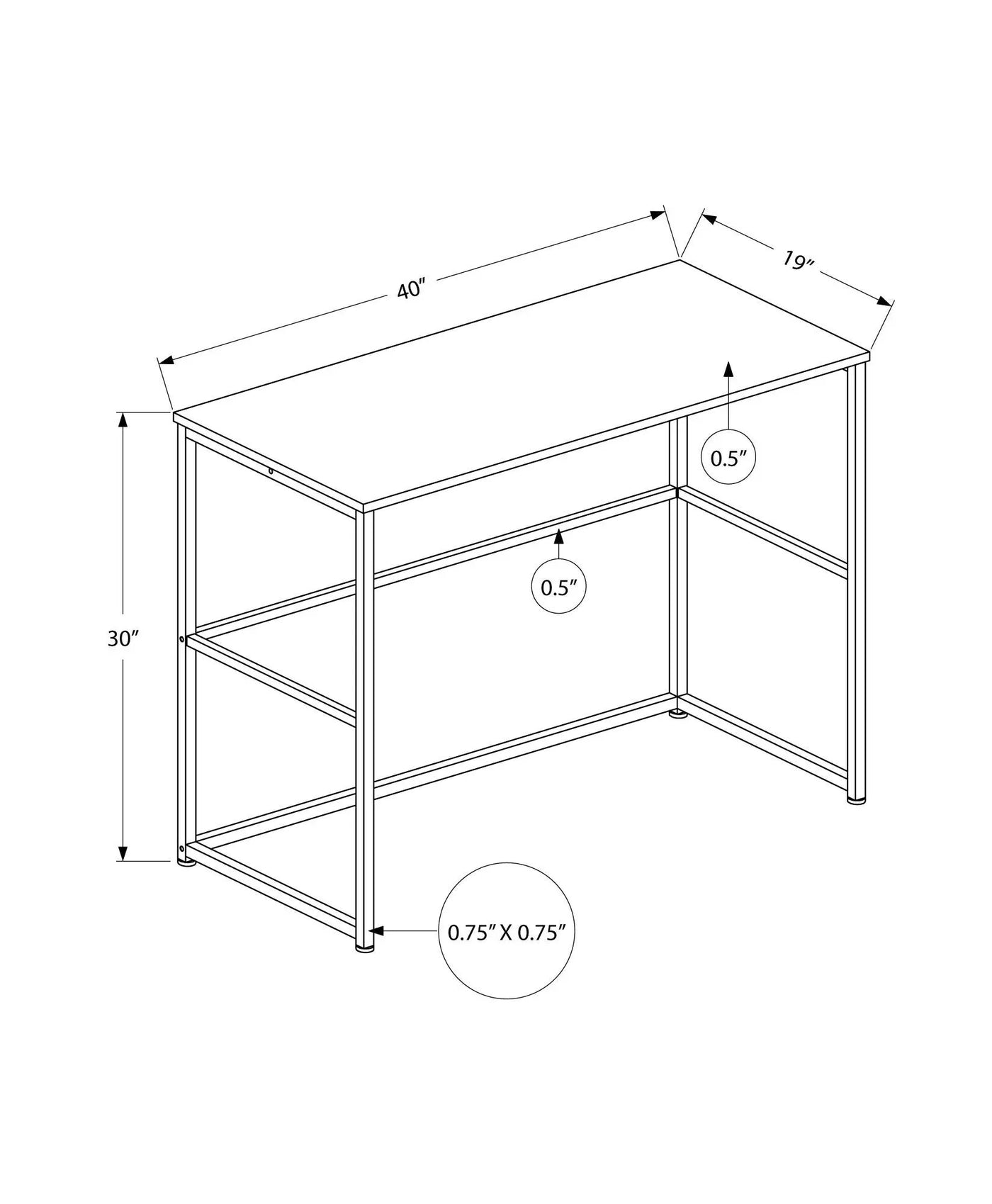 Computer Desk for Home Office with Storage Drawers by HouseOfZazla