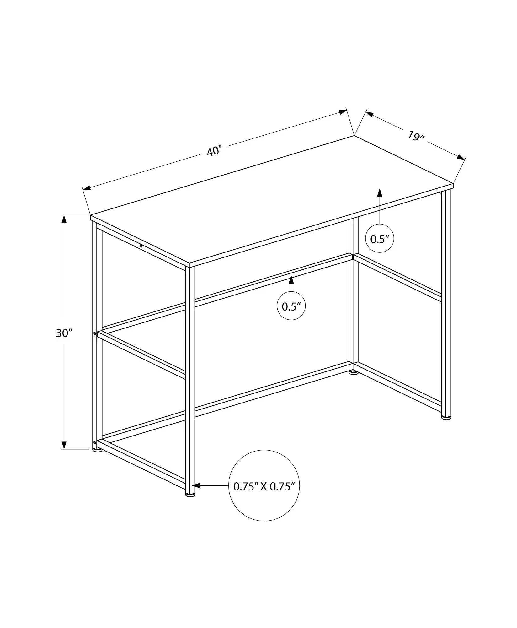 Computer Desk, Home Office, Laptop, Left Right Set-Up, Storage Drawers, Work, Contemporary, Modern by Unique Piece Furniture