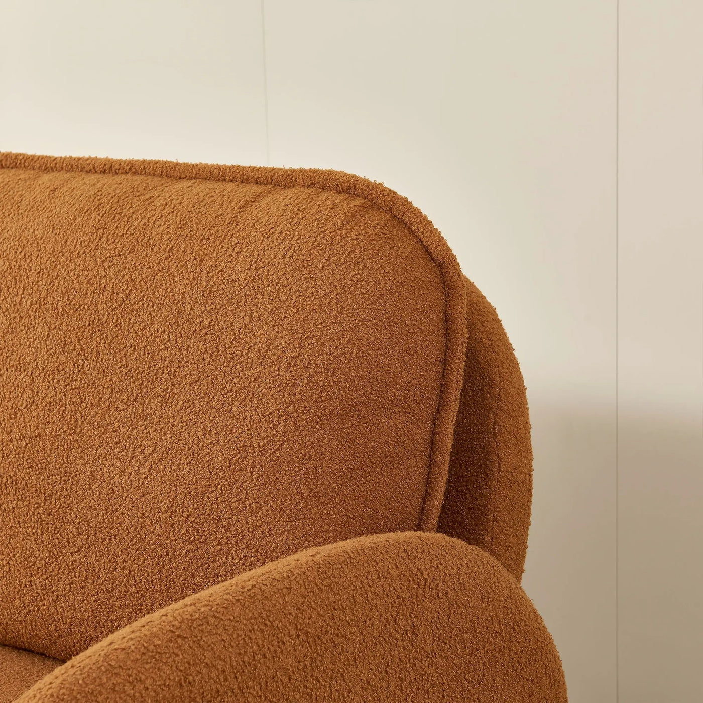Loveseat Sofa Small Couch For Living Room, Sherpa Fabric Upholstered Loveseat Sofa Couch, Small Loveseat Sofa For Apartment, Bedroom by HouseOfZazla