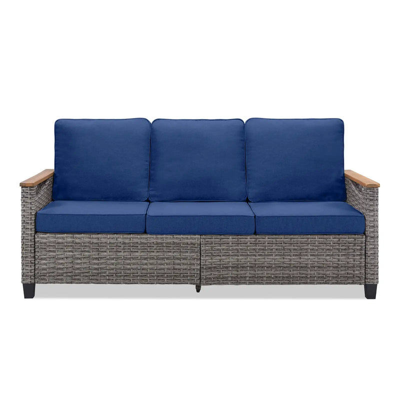 69.7" Wide Outdoor Wicker Patio Sofa by HouseOfZazla