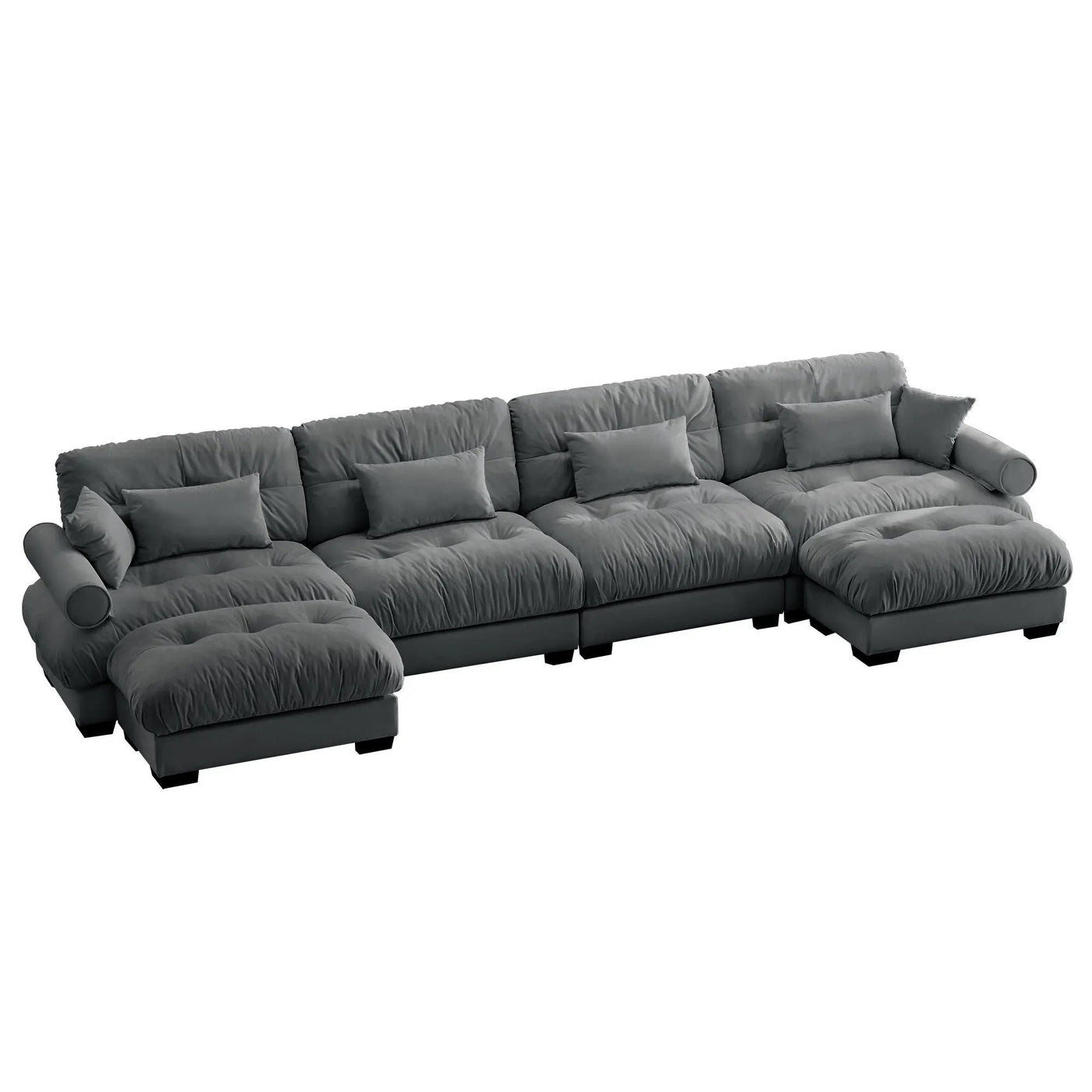 Super Comfort Oversized Modular Sectional Sofa With Movable Ottoman by HouseOfZazla
