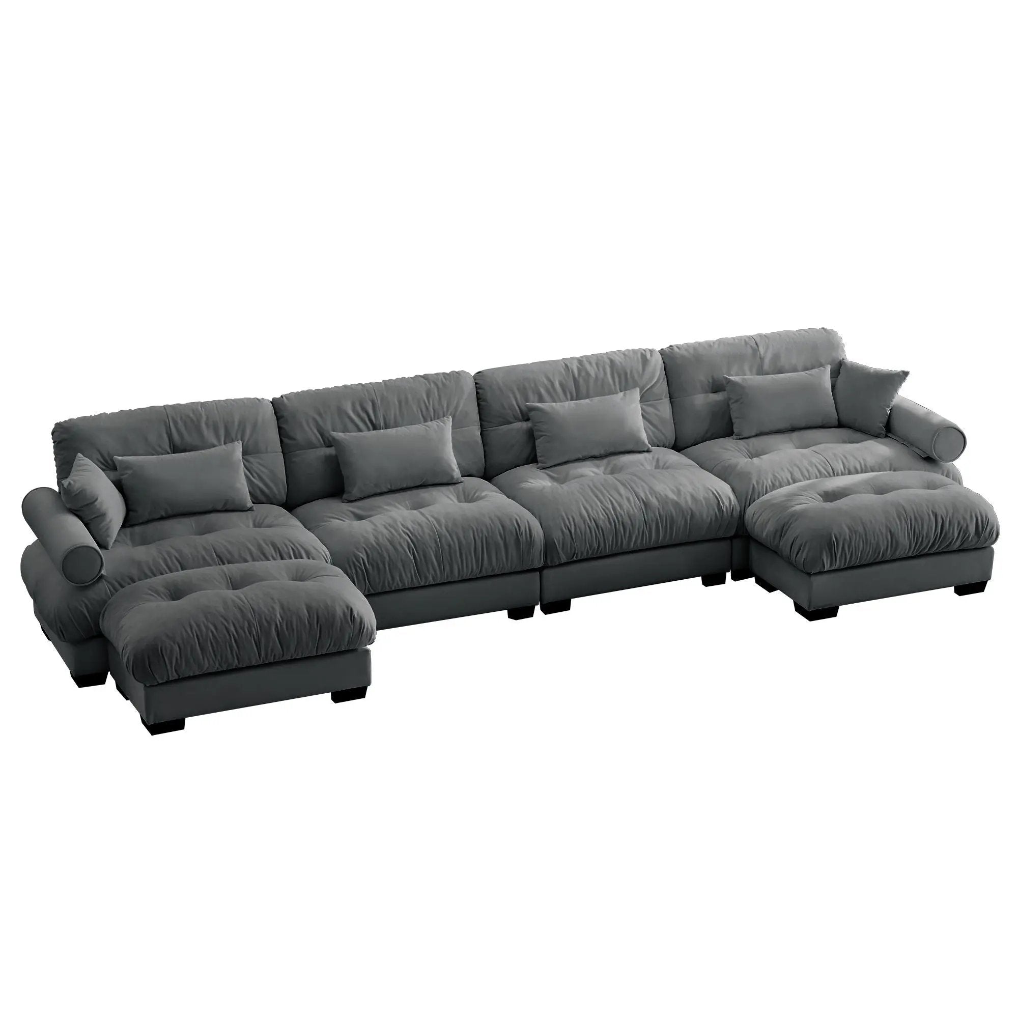 Super Comfort Oversized Modular Sectional Sofa With Movable Ottoman by Unique Piece Furniture