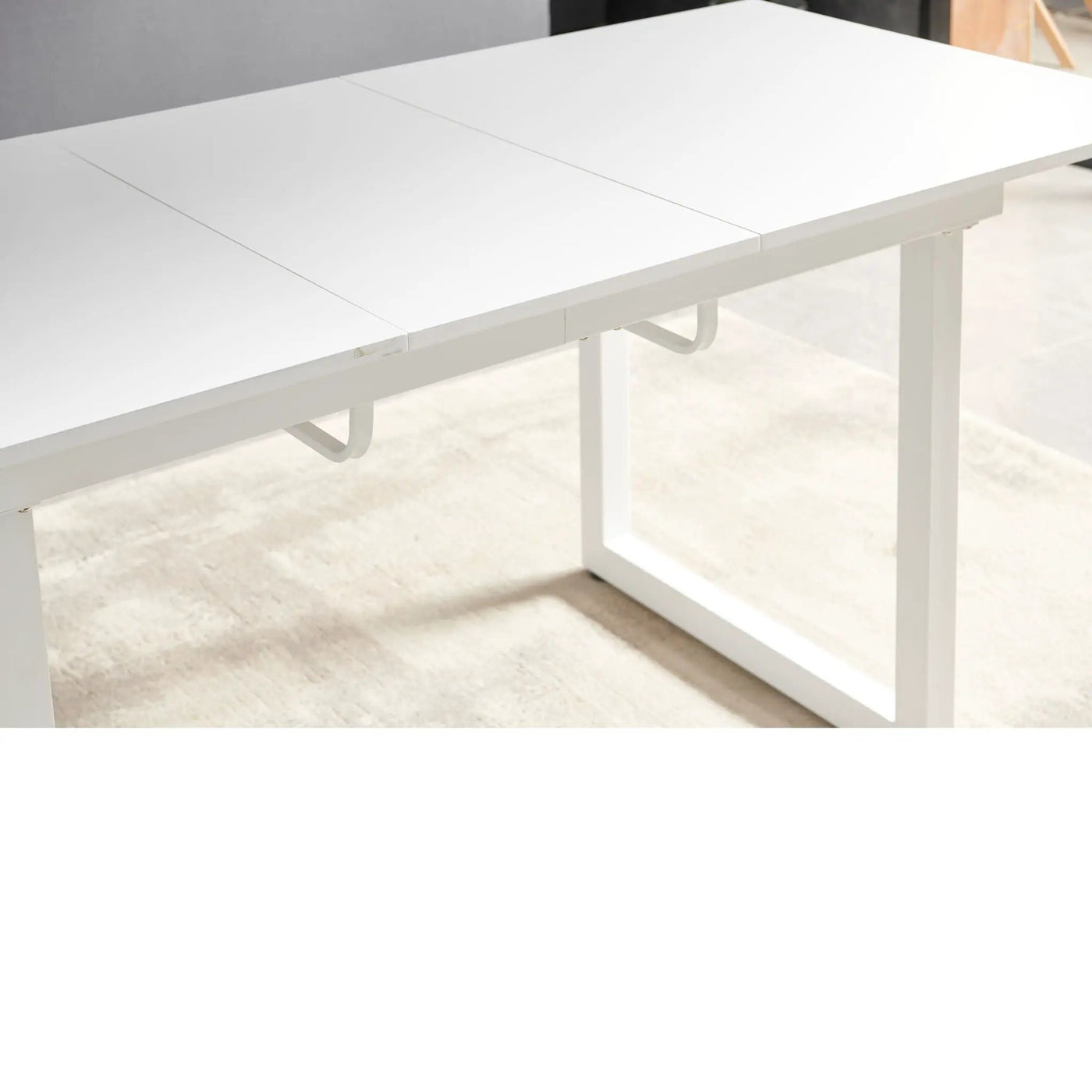 Square Extendable Dining Table With Metal Leg, Modern Space Saving Kitchen Table For Living Room by HouseOfZazla