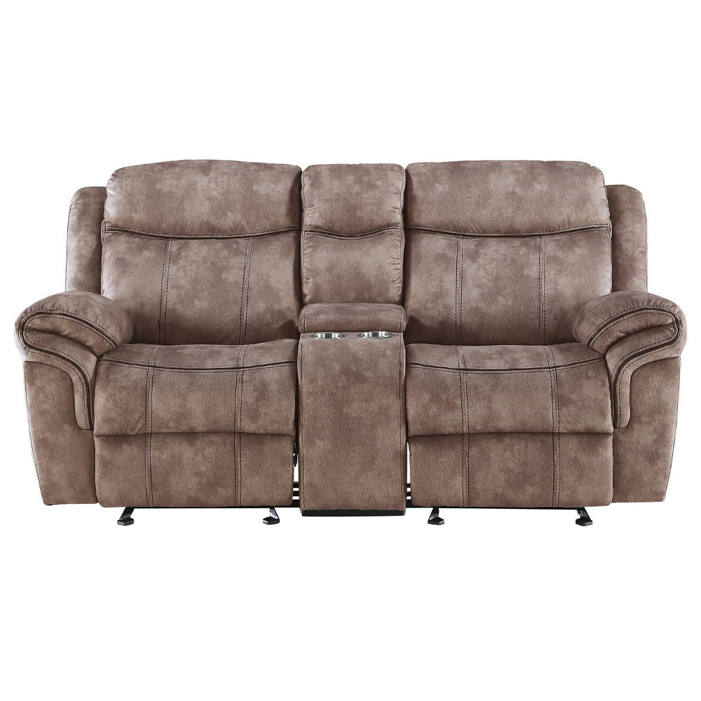 Zubaida - Loveseat w/USB Dock & Console (Glider & Motion) by Unique Piece Furniture