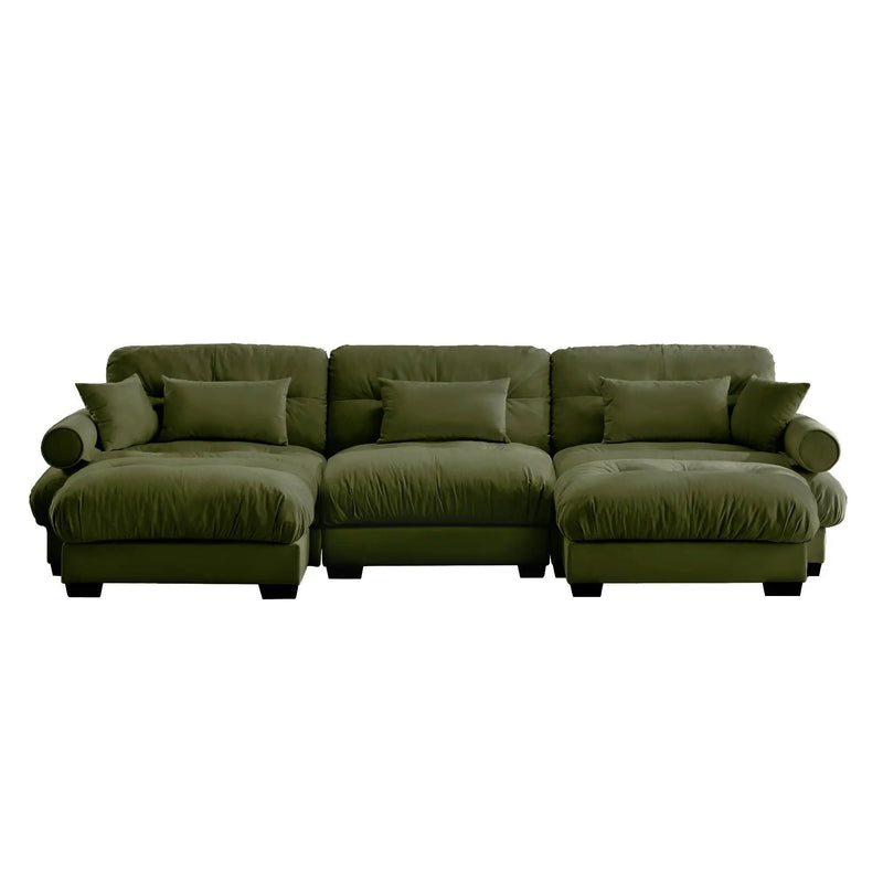 Super Comfort Oversized Modular Sectional Sofa With Movable Ottoman by Unique Piece Furniture