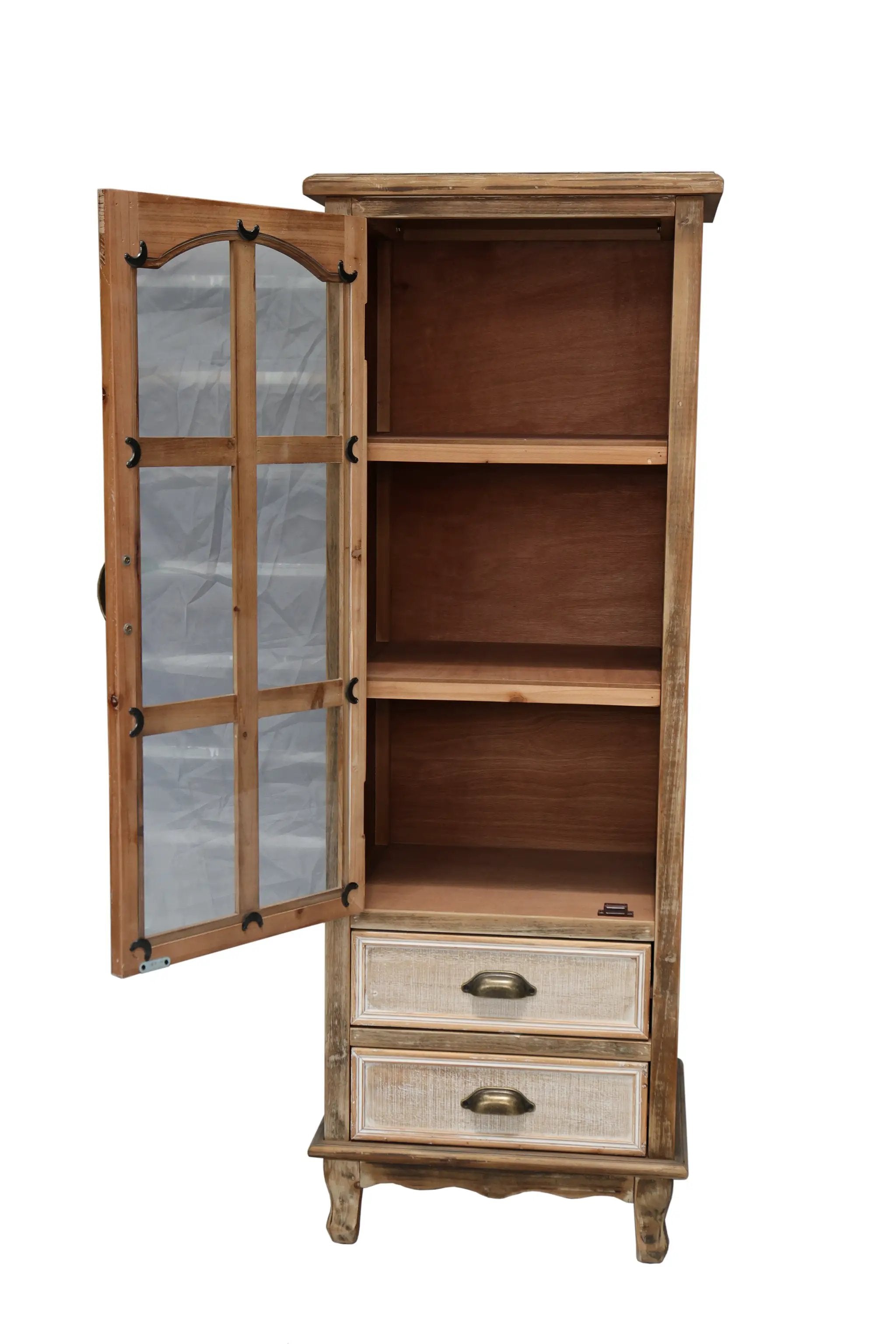 Rustic Wooden Storage Cabinet with Decorative Cutout Door by HouseOfZazla
