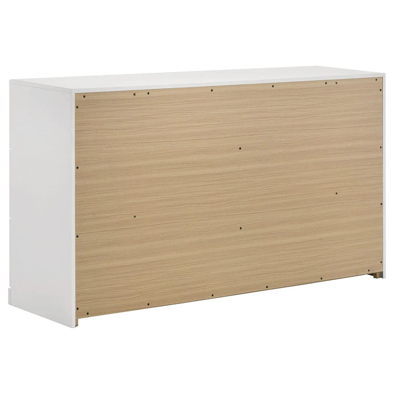 Ines 6-drawer Bedroom Dresser Cabinet White High Gloss by Unique Piece Furniture