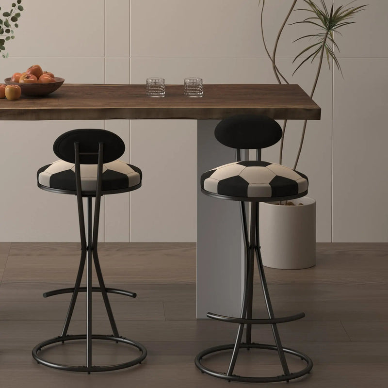 Upholstered S-shaped Barstools Set of 2 by HouseOfZazla