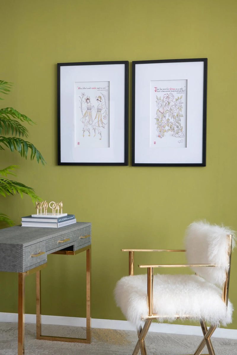 Set of 2 Wall Arts with Black Frames by HouseOfZazla