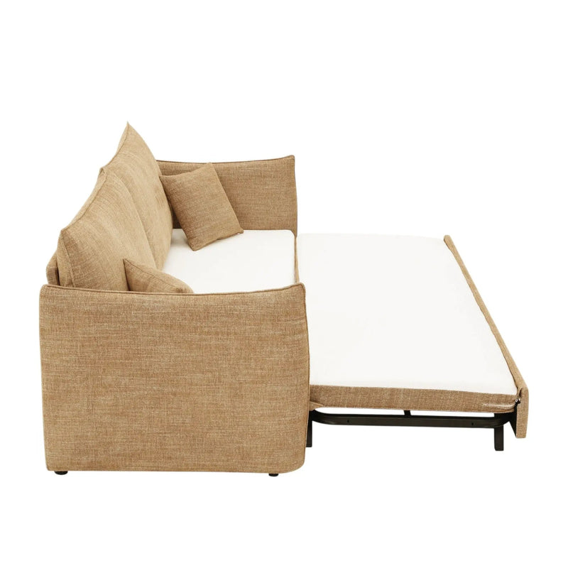 Cadie - Sofa With 2 Pillows - Mocha by HouseOfZazla