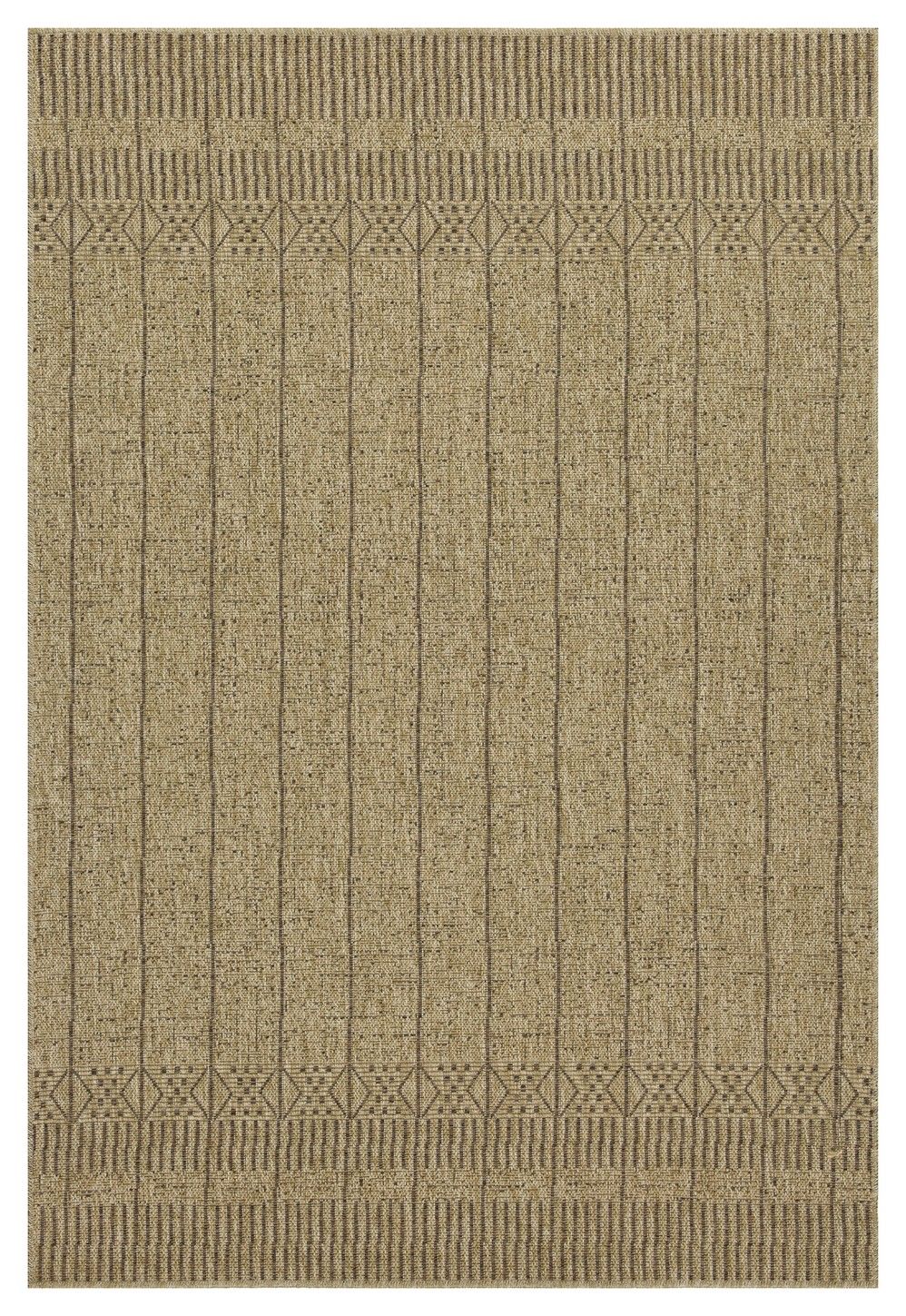 Light Brown Indoor / Outdoor Runner Rug with Flatweave - Jute Look, photo 3 of 8