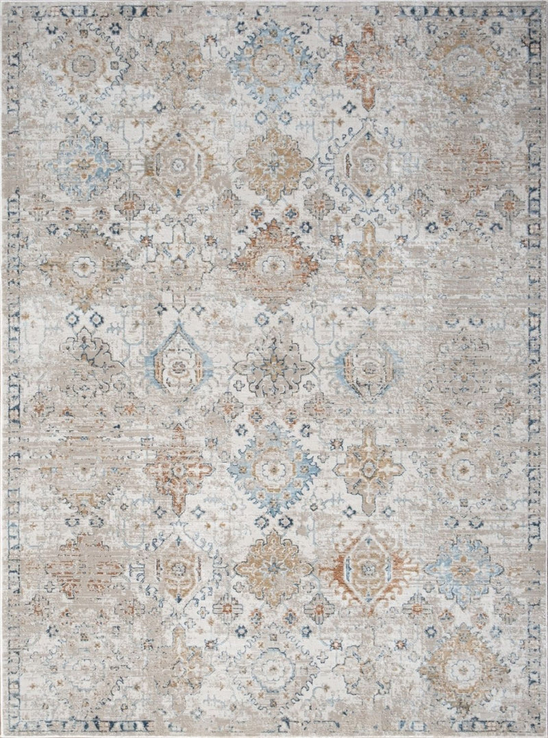 Noble - 5'3" X 7'3" Area Rug Polyester - Ivory by HouseOfZazla