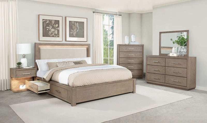 Kenora 5-piece California King Bedroom Set Barley Brown by Unique Piece Furniture