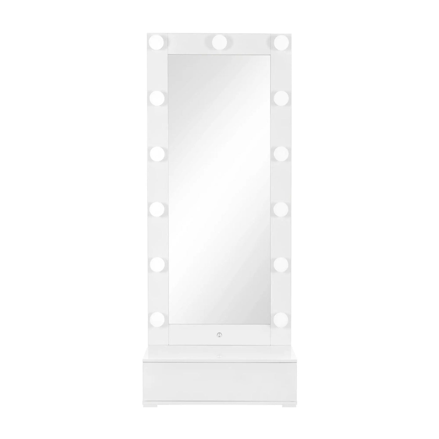 Elisa - Narrow Tall Mirror With Speaker And Drawer by HouseOfZazla