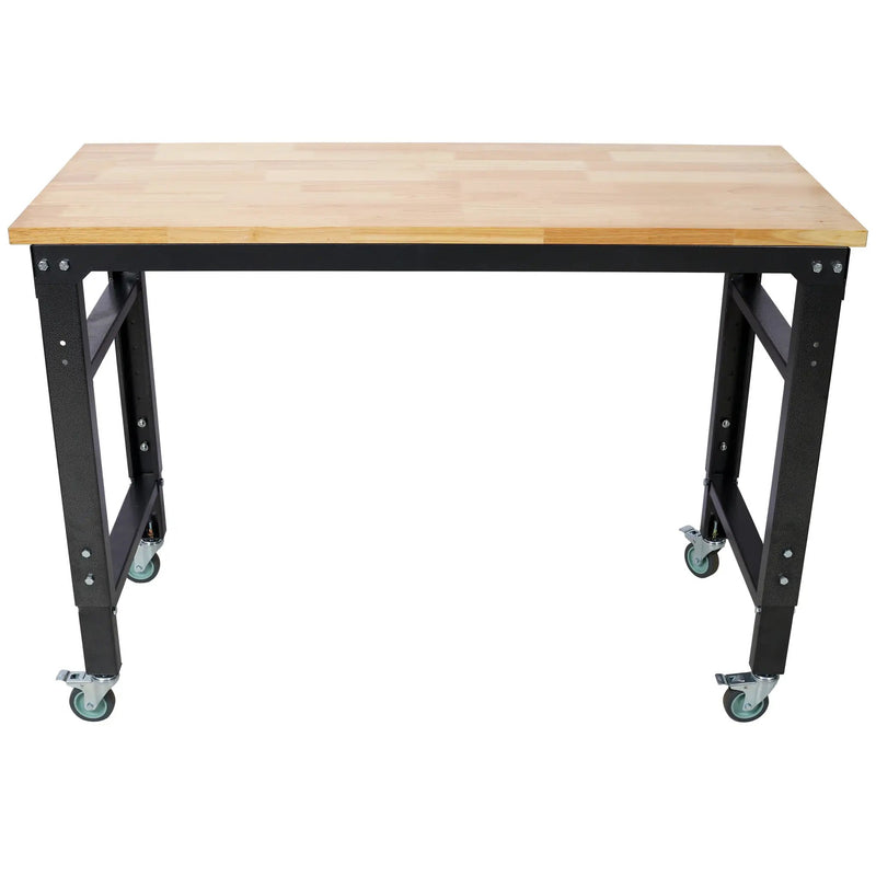 48" Wide Rolling Workbench - Adjustable Height for Workshop by HouseOfZazla