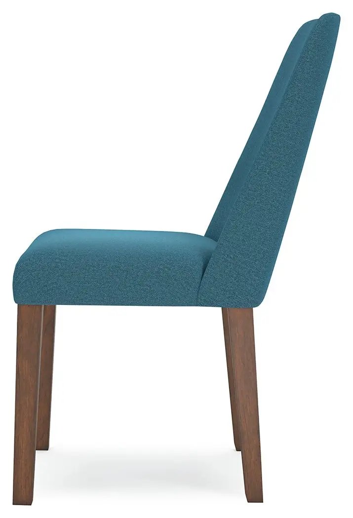 Lyncott - Dining Uph Side Chair (Set of 2) - Blue / Brown by Unique Piece Furniture