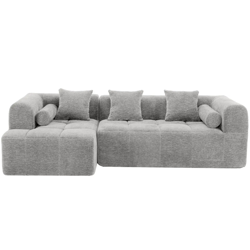 Sectional Free Combined Sofa With 2 Side Pockets by Unique Piece Furniture