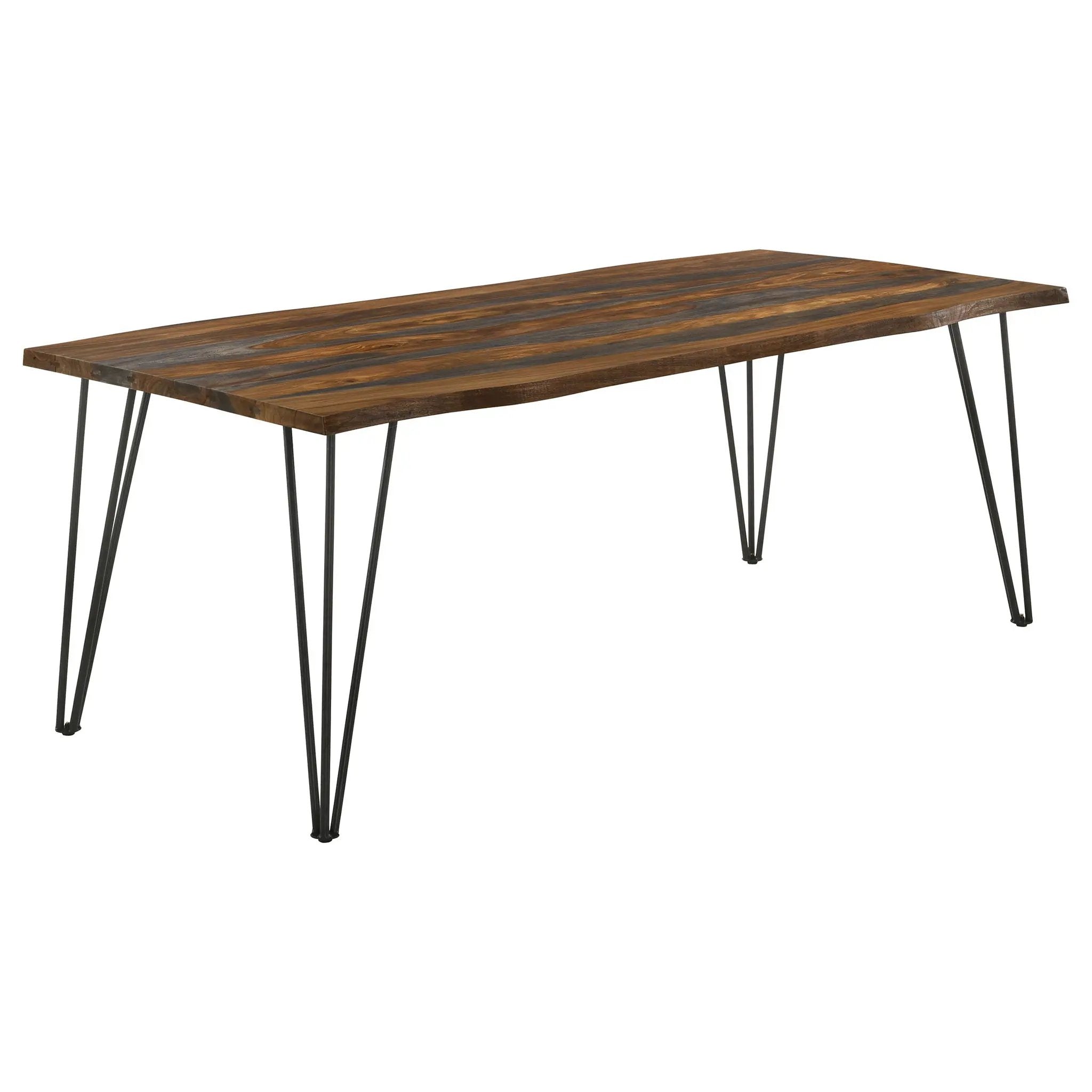 Neve 80-inch Live Edge Dining Table Grey Sheesham by Unique Piece Furniture