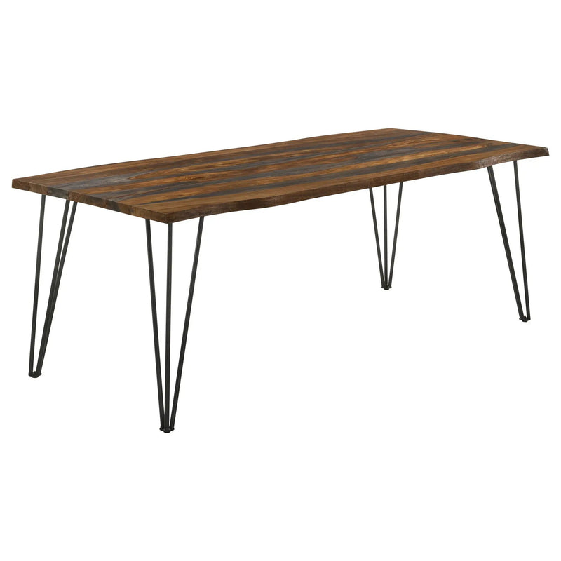 Neve 80-inch Live Edge Dining Table Grey Sheesham by Unique Piece Furniture