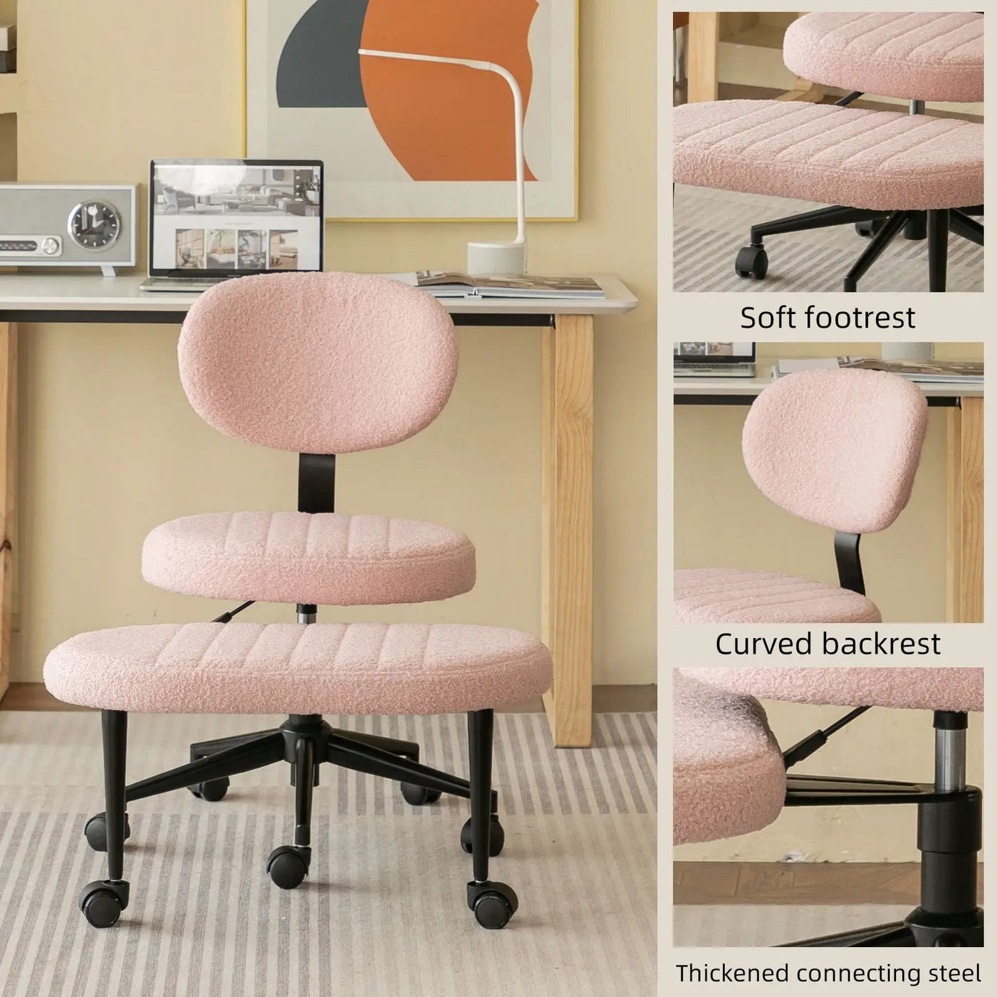 Ergonomic Cross Legged Office Chair With Back Support by HouseOfZazla